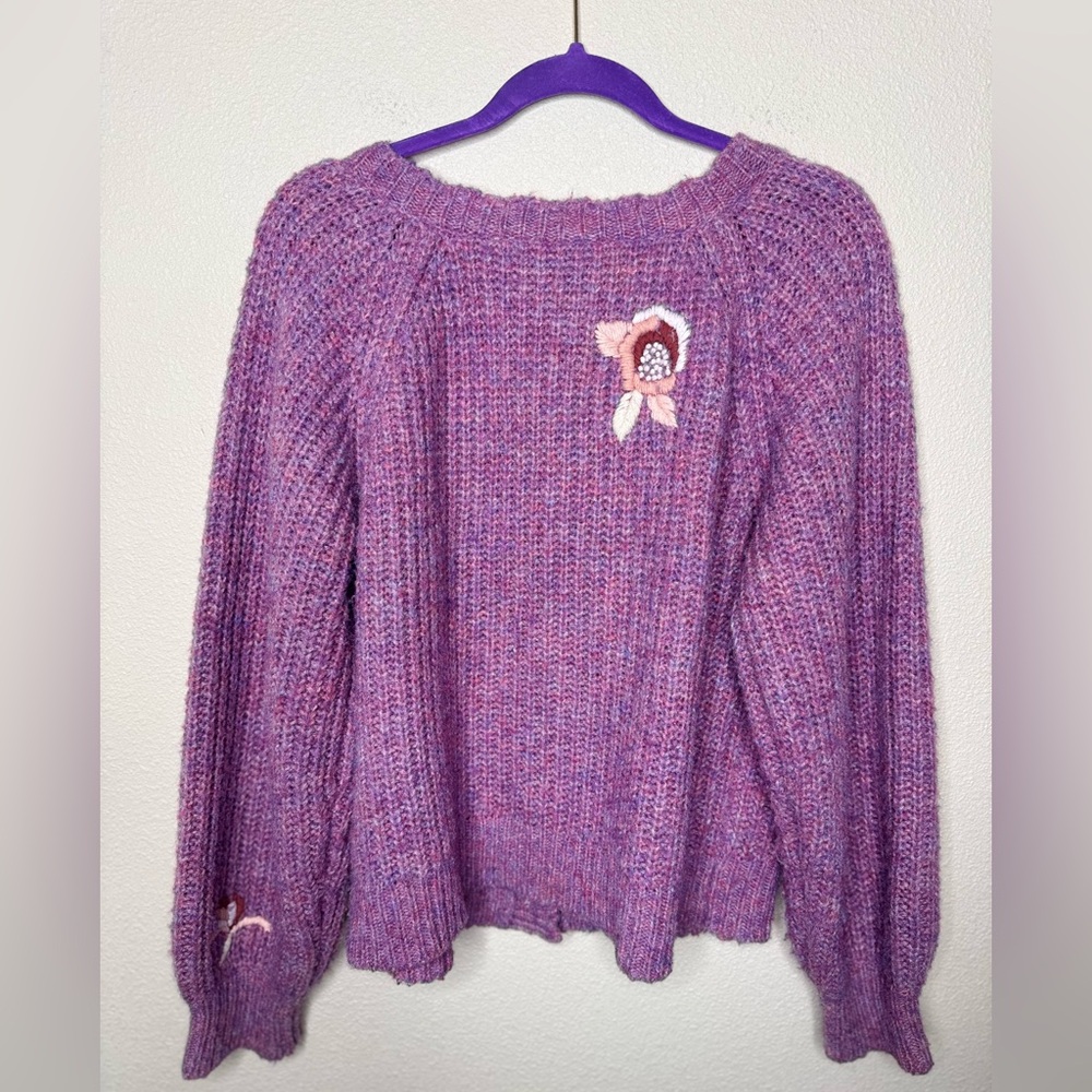 Loveshackfancy Brookie Floral-Embroidered Wool-Bl… - image 8